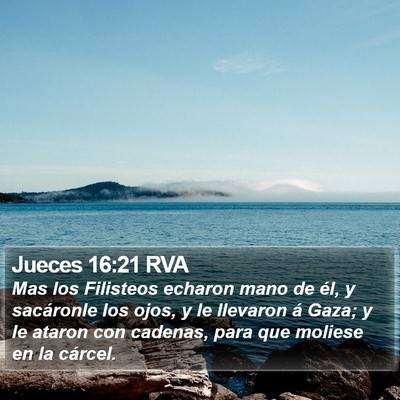 Jueces 16:21 RVA Bible Verse Image
