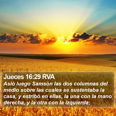 Jueces 16:29 RVA Bible Verse Image