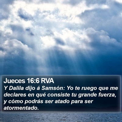 Jueces 16:6 RVA Bible Verse Image