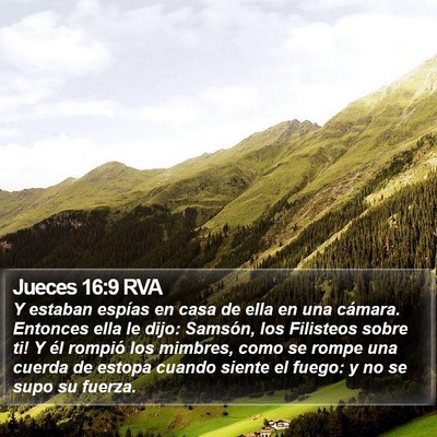 Jueces 16:9 RVA Bible Verse Image