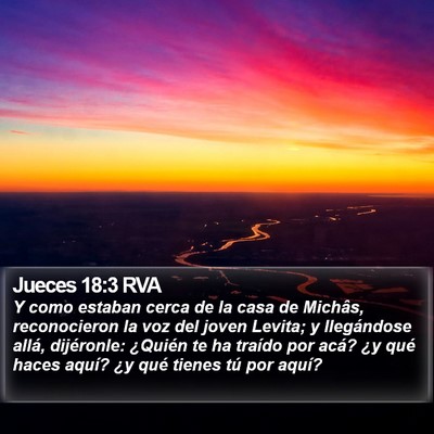 Jueces 18:3 RVA Bible Verse Image