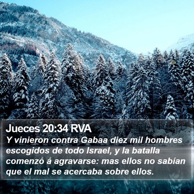Jueces 20:34 RVA Bible Verse Image