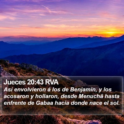 Jueces 20:43 RVA Bible Verse Image
