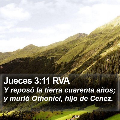 Jueces 3:11 RVA Bible Verse Image
