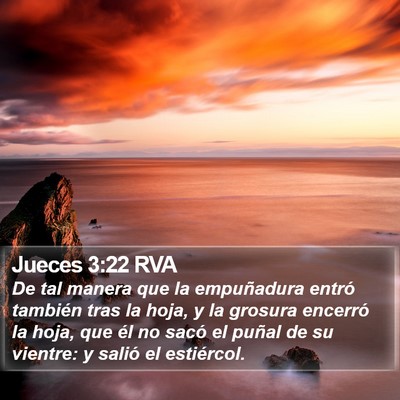 Jueces 3:22 RVA Bible Verse Image