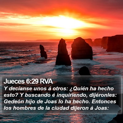 Jueces 6:29 RVA Bible Verse Image