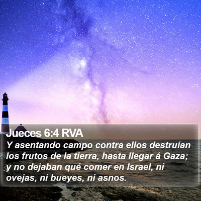 Jueces 6:4 RVA Bible Verse Image