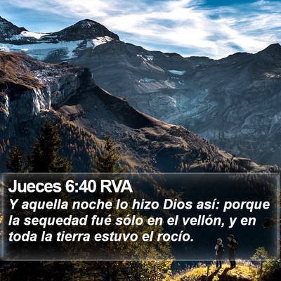 Jueces 6:40 RVA Bible Verse Image
