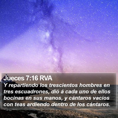 Jueces 7:16 RVA Bible Verse Image