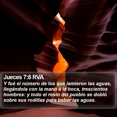 Jueces 7:6 RVA Bible Verse Image