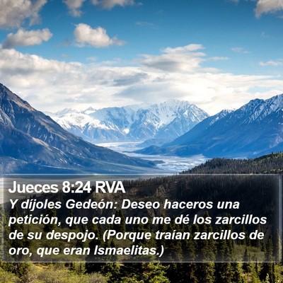Jueces 8:24 RVA Bible Verse Image