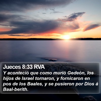 Jueces 8:33 RVA Bible Verse Image