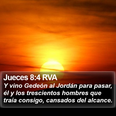 Jueces 8:4 RVA Bible Verse Image