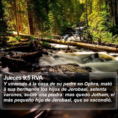 Jueces 9:5 RVA Bible Verse Image