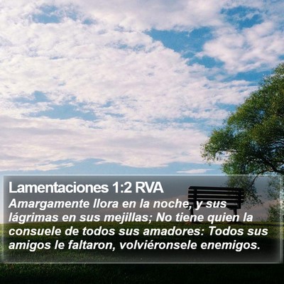 Lamentaciones 1:2 RVA Bible Verse Image