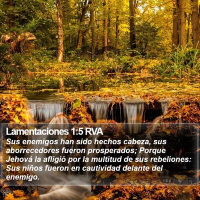 Lamentaciones 1:5 RVA Bible Verse Image