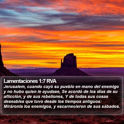 Lamentaciones 1:7 RVA Bible Verse Image