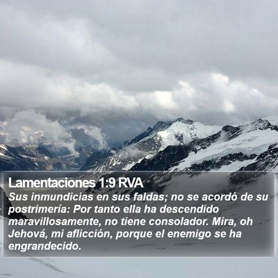 Lamentaciones 1:9 RVA Bible Verse Image