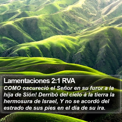 Lamentaciones 2:1 RVA Bible Verse Image