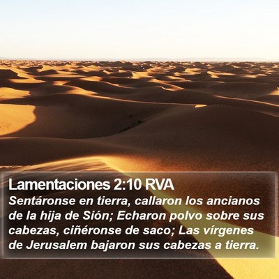 Lamentaciones 2:10 RVA Bible Verse Image