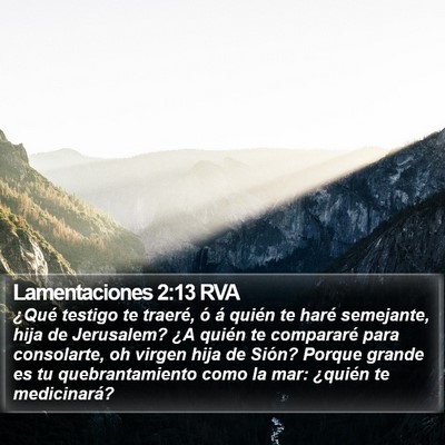Lamentaciones 2:13 RVA Bible Verse Image