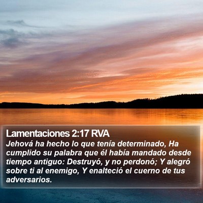 Lamentaciones 2:17 RVA Bible Verse Image