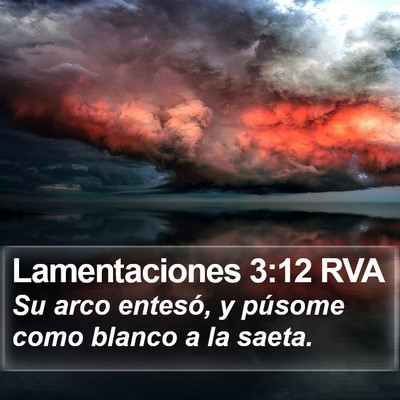 Lamentaciones 3:12 RVA Bible Verse Image