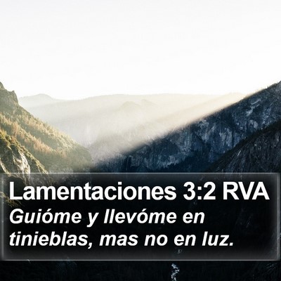 Lamentaciones 3:2 RVA Bible Verse Image