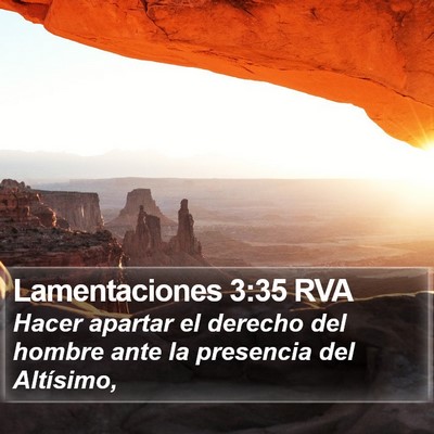 Lamentaciones 3:35 RVA Bible Verse Image