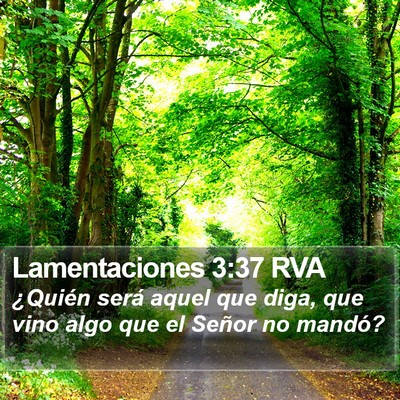 Lamentaciones 3:37 RVA Bible Verse Image