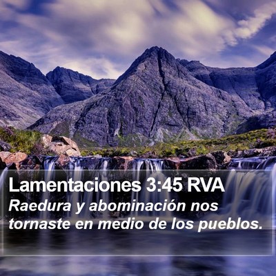 Lamentaciones 3:45 RVA Bible Verse Image