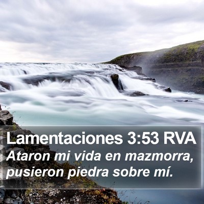 Lamentaciones 3:53 RVA Bible Verse Image