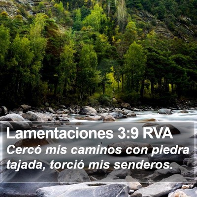 Lamentaciones 3:9 RVA Bible Verse Image