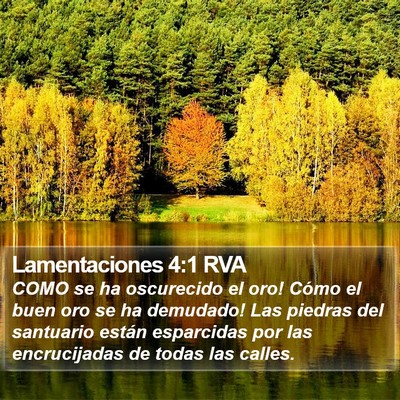 Lamentaciones 4:1 RVA Bible Verse Image
