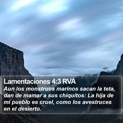 Lamentaciones 4:3 RVA Bible Verse Image