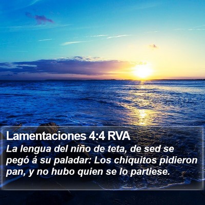 Lamentaciones 4:4 RVA Bible Verse Image