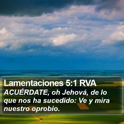 Lamentaciones 5:1 RVA Bible Verse Image