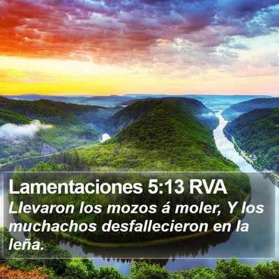 Lamentaciones 5:13 RVA Bible Verse Image