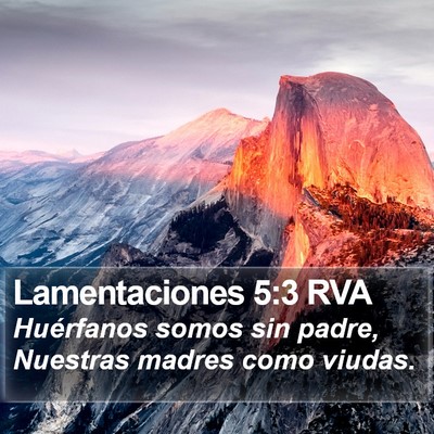 Lamentaciones 5:3 RVA Bible Verse Image
