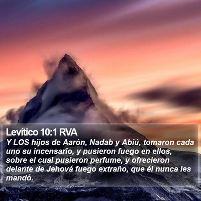 Levítico 10:1 RVA Bible Verse Image