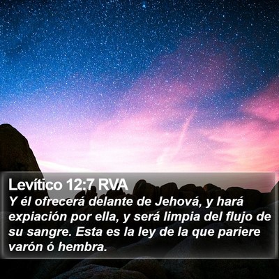 Levítico 12:7 RVA Bible Verse Image
