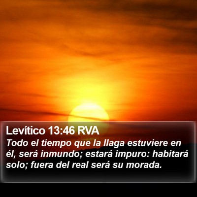 Levítico 13:46 RVA Bible Verse Image