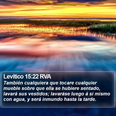 Levítico 15:22 RVA Bible Verse Image