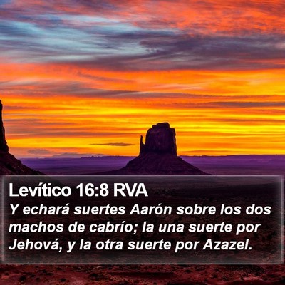 Levítico 16:8 RVA Bible Verse Image