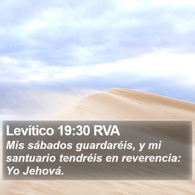 Levítico 19:30 RVA Bible Verse Image