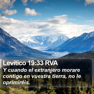 Levítico 19:33 RVA Bible Verse Image