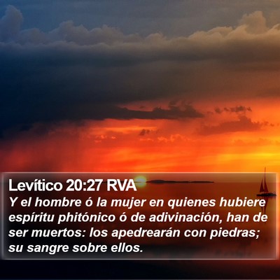 Levítico 20:27 RVA Bible Verse Image