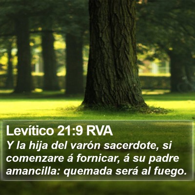 Levítico 21:9 RVA Bible Verse Image