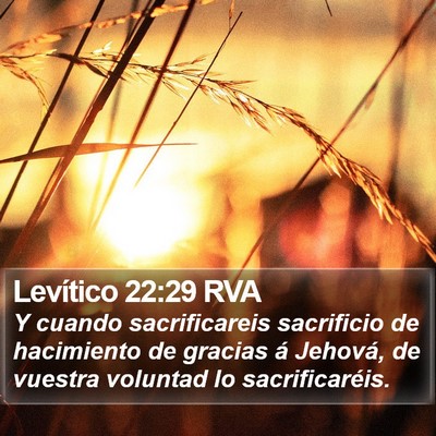 Levítico 22:29 RVA Bible Verse Image
