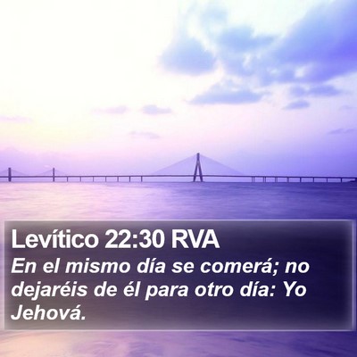Levítico 22:30 RVA Bible Verse Image